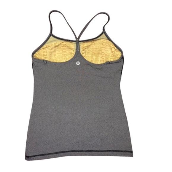 Lululemon Women's Grey and Black Tank Top Size 4 - Picture 3 of 7